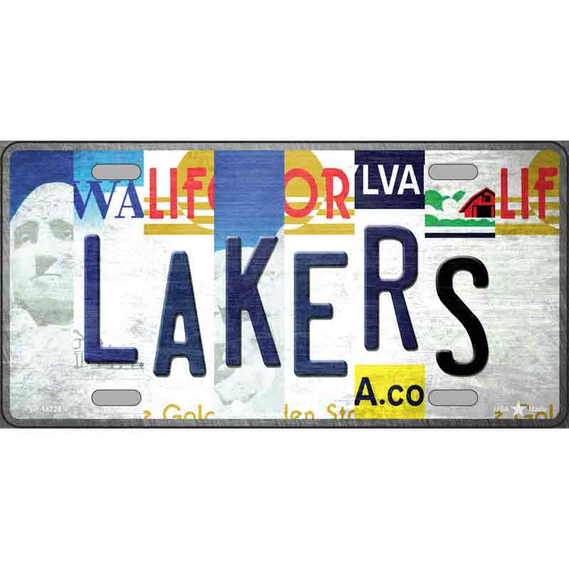 Lakers Strip Art Wholesale Novelty Metal LICENSE PLATE Tag