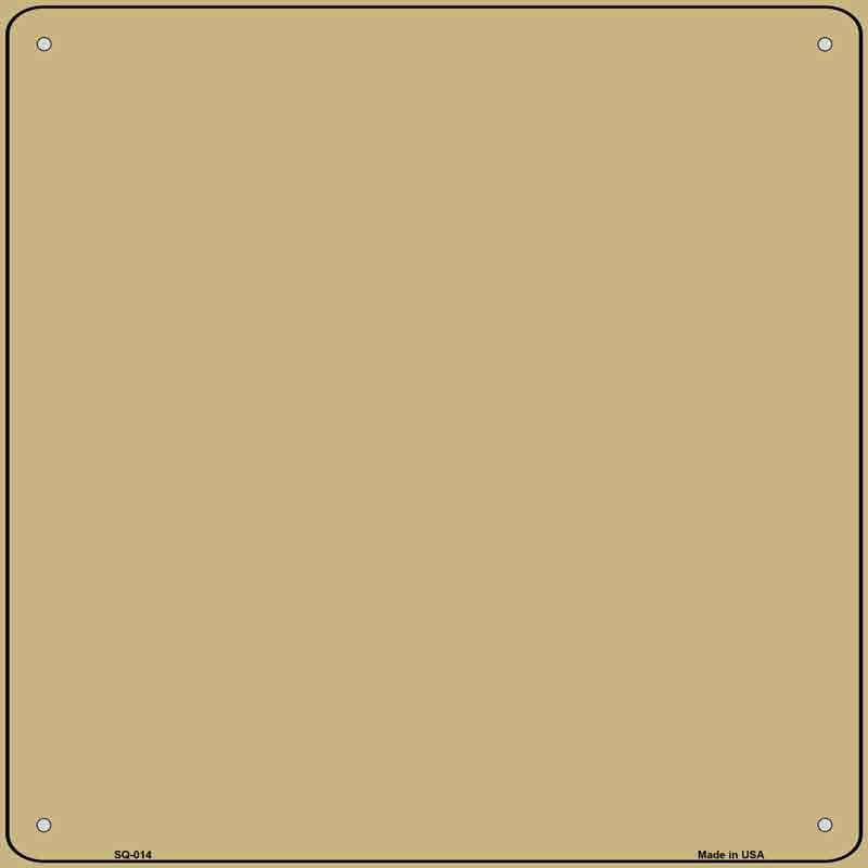 GOLD Solid Wholesale Novelty Metal Square Sign
