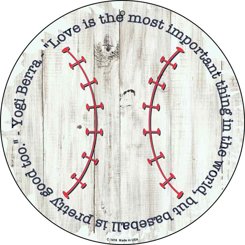 Baseball Quote Wholesale Novelty Metal Circular SIGN