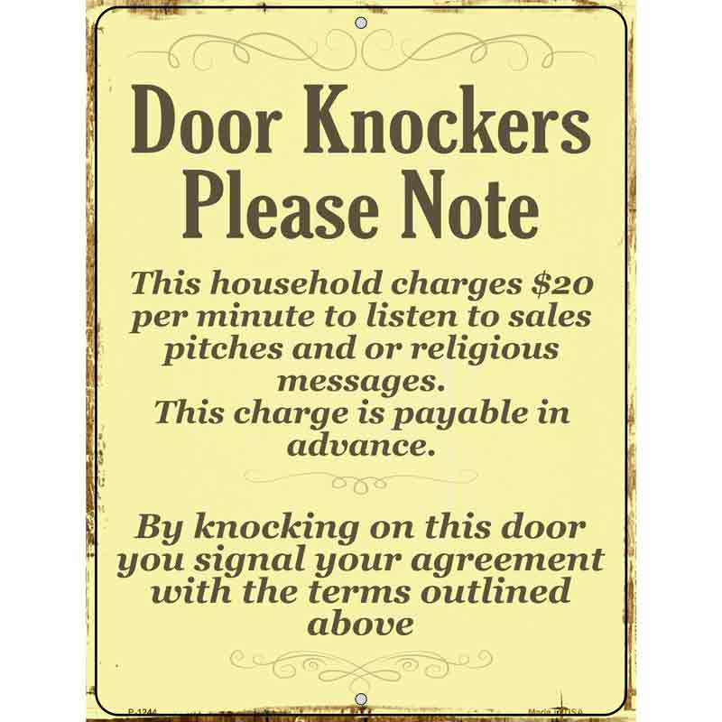 DOOR Knockers Wholesale Metal Novelty Parking Sign